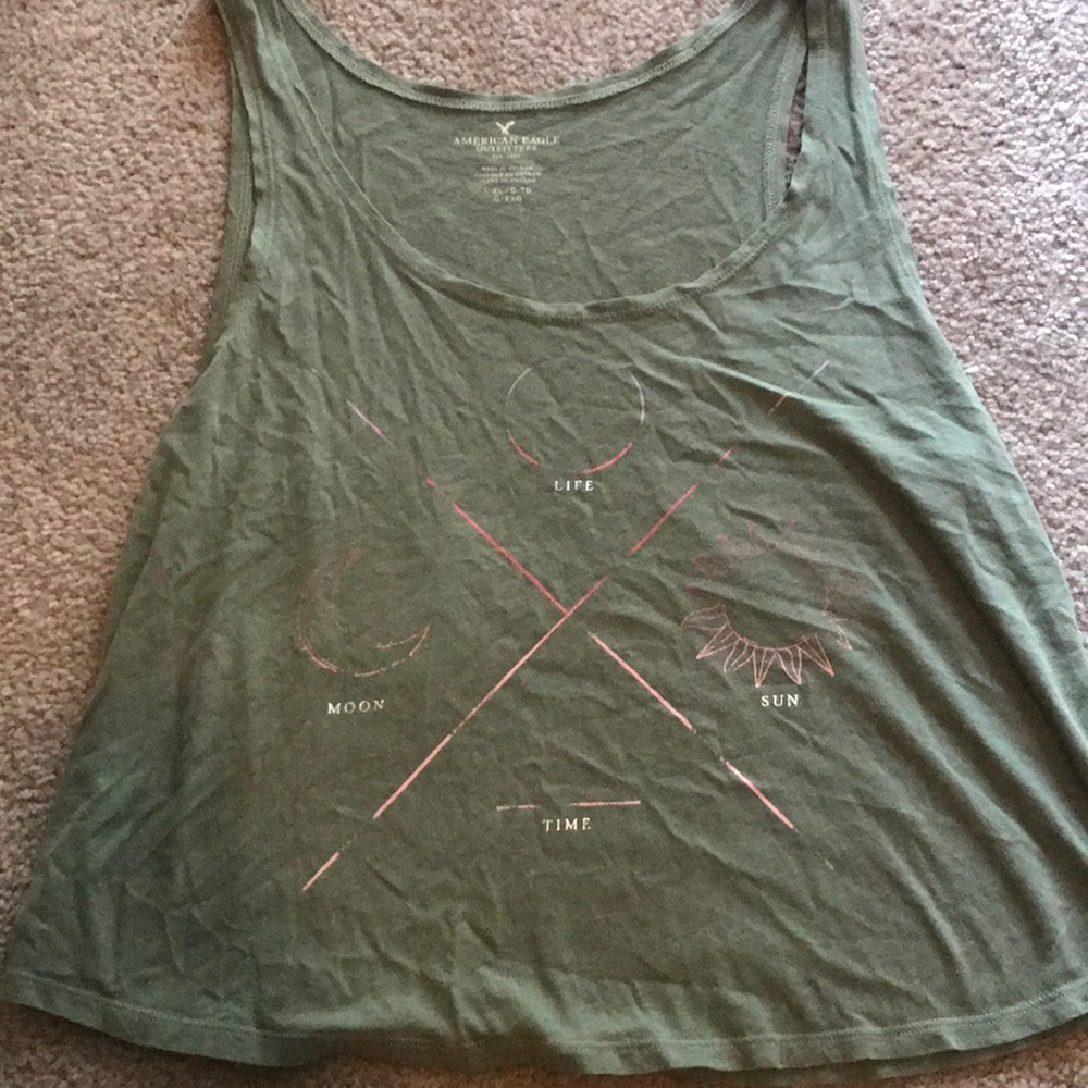 Green Graphic Tank Top from American Eagle